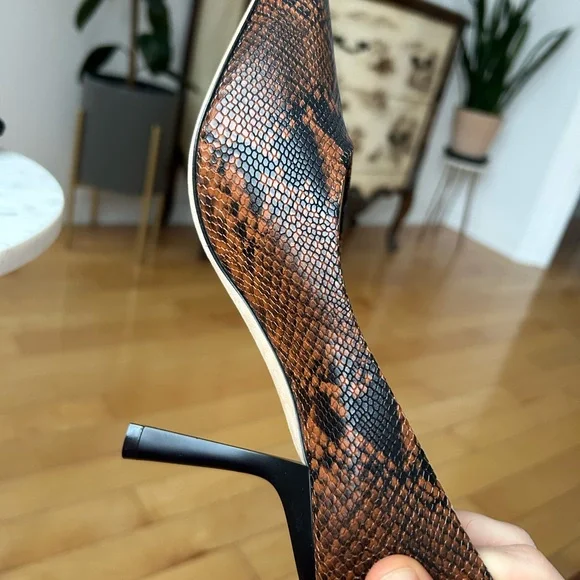 Jimmy Choo Brown Snakeskin Heels - Picture 6 of 7